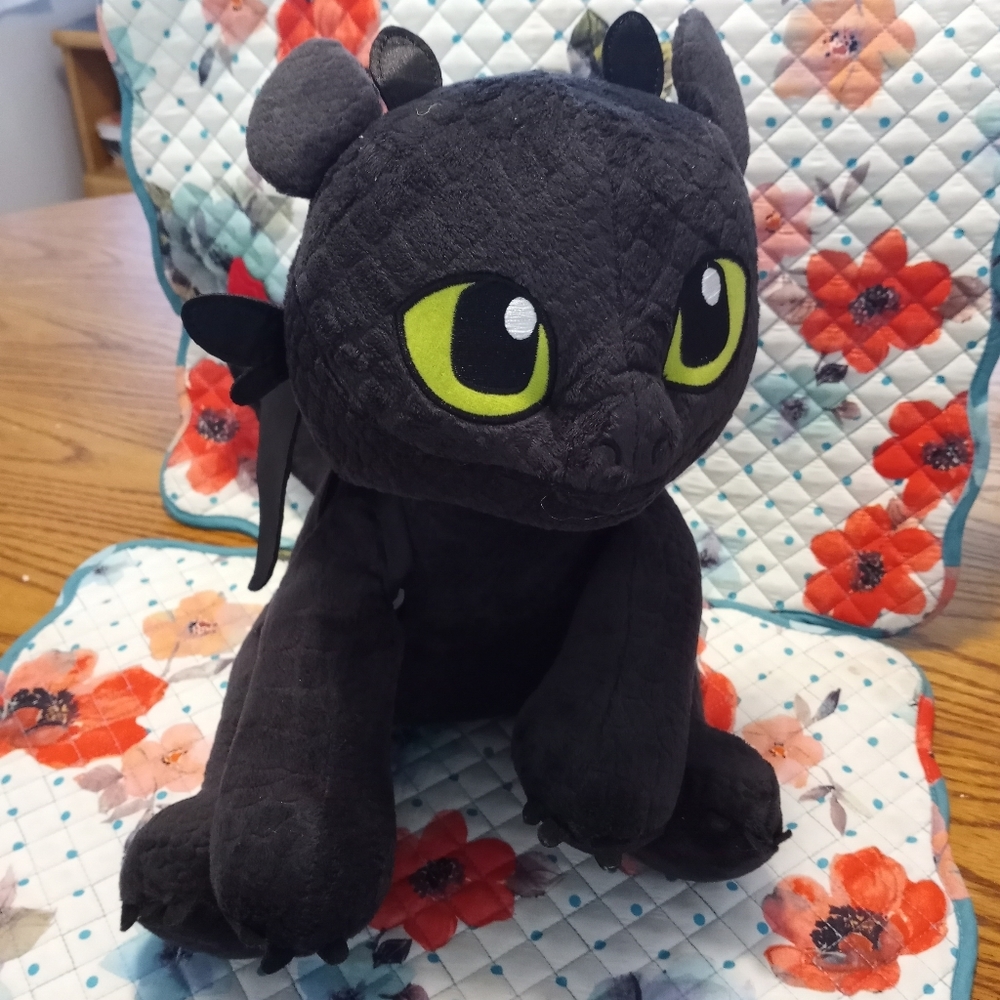 Black Plush Dragon Toy